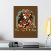 Vintage 70's Inspired Music Sings To My Soul Canvas Gallery Wraps!