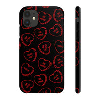 Valentines Day Candy Hearts Red and Black Tough Phone Cases, Case-Mate! Spring Vibes!