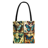 Vintage 70's Inspired Butterfly Quilt Pattern Tote Bag!