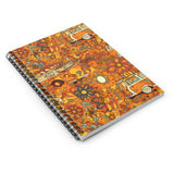 Vintage 70's Inspired Van Life Orange Florals Spiral Journal!