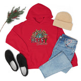 Merry Christmas Sunflower Holiday Unisex Heavy Blend Hooded Sweatshirt! Winter Vibes!