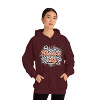 Kansas City Football Grey and Pink Leopard Print Unisex Heavy Blend Hooded Sweatshirt! Football Season!