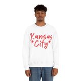 Kansas City Football Unisex Heavy Blend Crewneck Sweatshirt! Football Season!