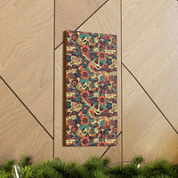 Vintage 70's Inspired Musical Notes Floral Canvas Gallery Wraps!