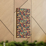 Vintage 70's Inspired Musical Notes Floral Canvas Gallery Wraps!