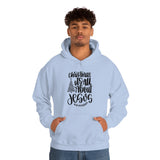 Christmas Is All About Jesus Unisex Heavy Blend Hooded Sweatshirt! Winter Vibes!