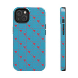 Valentines Day Tic Tac Toe Hearts Blue Tough Phone Cases, Case-Mate! Spring Vibes!