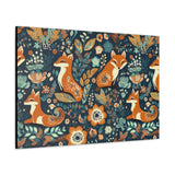 Vintage 70's Inspired Floral Foxy Canvas Gallery Wraps!