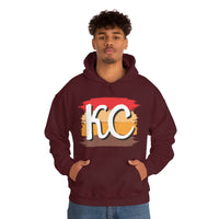 Kansas City Football Paint Stripe KC Unisex Heavy Blend Hooded Sweatshirt! Football Season!