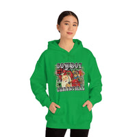 Rustic Cowboy Christmas Holiday Unisex Heavy Blend Hooded Sweatshirt! Winter Vibes!