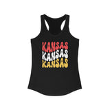 Kansas City Football Red Wave Women's Racerback Tank! Football Season! Activewear!