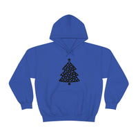 Christmas Tree Polka Dot Minimalistic Unisex Heavy Blend Hooded Sweatshirt! Winter Vibes!