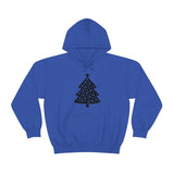 Christmas Tree Polka Dot Minimalistic Unisex Heavy Blend Hooded Sweatshirt! Winter Vibes!