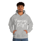 Kansas City Football White Logo Unisex Heavy Blend Hooded Sweatshirt! Football Season!