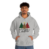 Merry Christmas Leopard Print Unisex Heavy Blend Hooded Sweatshirt! Winter Vibes!