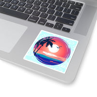 Aqua Beach Vinyl Cut Sticker! FreckledFoxCompany