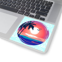 Aqua Beach Vinyl Cut Sticker! FreckledFoxCompany