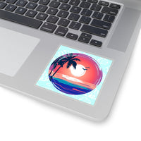 Aqua Beach Vinyl Cut Sticker! FreckledFoxCompany