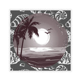 Beach Sunset Black and White Vinyl Sticker! FreckledFoxCompany