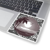 Beach Sunset Black and White Vinyl Sticker! FreckledFoxCompany