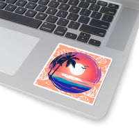 Beach Sunset Blush Pink Vinyl Sticker! FreckledFoxCompany