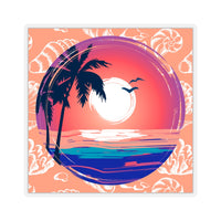 Beach Sunset Blush Pink Vinyl Sticker! FreckledFoxCompany