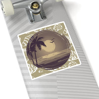 Beach Sunset Sepia Colored Vinyl Sticker! FreckledFoxCompany
