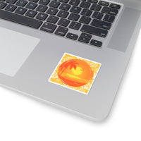 Beach Sunset Yellow Vinyl Sticker! FreckledFoxCompany