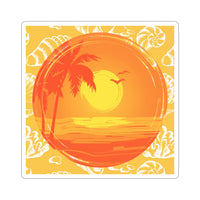 Beach Sunset Yellow Vinyl Sticker! FreckledFoxCompany