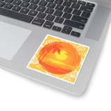 Beach Sunset Yellow Vinyl Sticker! FreckledFoxCompany