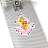 Blush Pink Floral Anchor Vinyl Sticker! FreckledFoxCompany