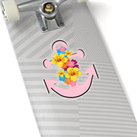 Blush Pink Floral Anchor Vinyl Sticker! FreckledFoxCompany