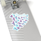 Born To Fly Aqua Purple Vinyl Sticker! FreckledFoxCompany