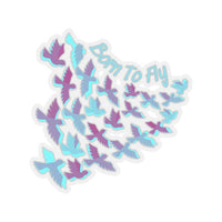 Born To Fly Aqua Purple Vinyl Sticker! FreckledFoxCompany