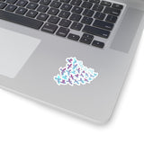 Born To Fly Aqua Purple Vinyl Sticker! FreckledFoxCompany