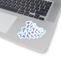 Born To Fly Aqua Purple Vinyl Sticker! FreckledFoxCompany