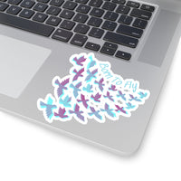 Born To Fly Aqua Purple Vinyl Sticker! FreckledFoxCompany