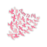 Born To Fly Blush Pink Vinyl Sticker! FreckledFoxCompany