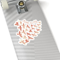 Born To Fly Coral Colored Vinyl Sticker! FreckledFoxCompany