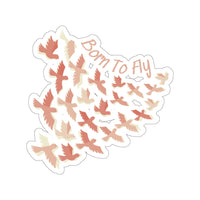 Born To Fly Coral Colored Vinyl Sticker! FreckledFoxCompany