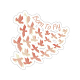 Born To Fly Coral Colored Vinyl Sticker! FreckledFoxCompany