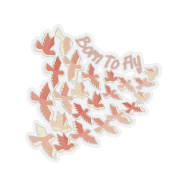 Born To Fly Coral Colored Vinyl Sticker! FreckledFoxCompany