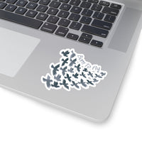 Born To Fly Grey Vinyl Sticker! FreckledFoxCompany