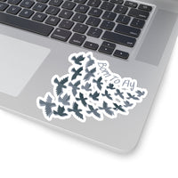 Born To Fly Grey Vinyl Sticker! FreckledFoxCompany