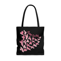 Born To Fly Ombre Hot Pink Tote Bag! FreckledFoxCompany