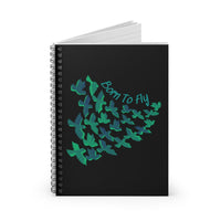 Born To Fly Ombre Teal Blue Journal! FreckledFoxCompany