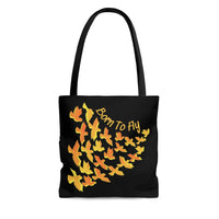 Born To Fly Ombre Yellow Tote Bag! FreckledFoxCompany
