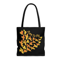 Born To Fly Ombre Yellow Tote Bag! FreckledFoxCompany