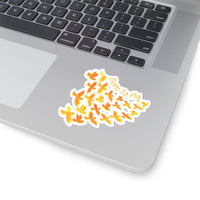 Born To Fly Ombre Yellow Vinyl Sticker! FreckledFoxCompany