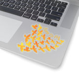 Born To Fly Ombre Yellow Vinyl Sticker! FreckledFoxCompany